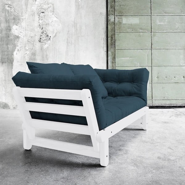 Dīvāns gulta Karup Beat White/Deep Blue-image-1