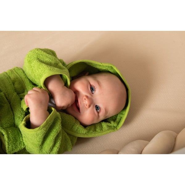 Tumši rozā kokvilnas bērnu halāts 1–2 gadiem – Tiseco Home Studio-image-1