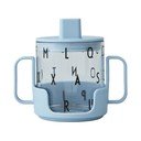 Gaiši zila bērnu krūze Design Letters Grow With Your Cup