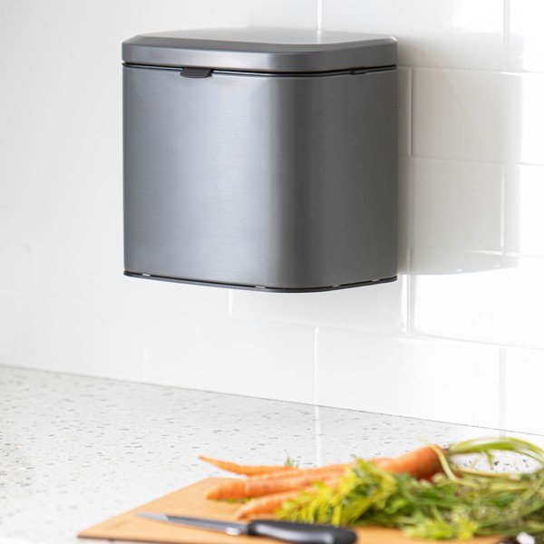 Tumši pelēks kompostējamo atkritumu konteiners 4 l Essentials – Ladelle-image-3