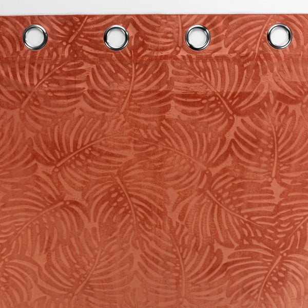Ķieģeļu sarkans samta aizkars 140x240 cm Analia – douceur d'intérieur-image-2