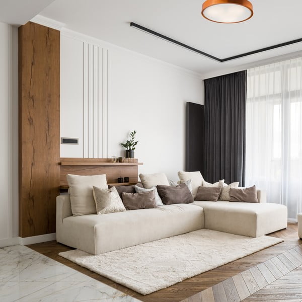 Konjakbrūna griestu lampa ar stikla abažūru ø 47 cm Eveline – LAMKUR-image-2