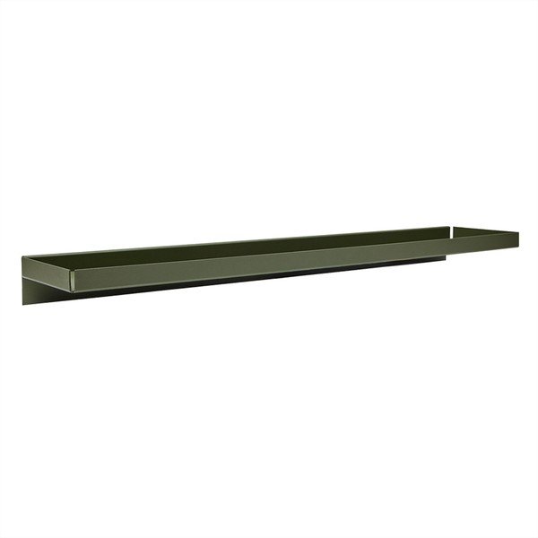 Tumši zaļš metāla sienas plaukts 80 cm Bakku – OYOY Living Design