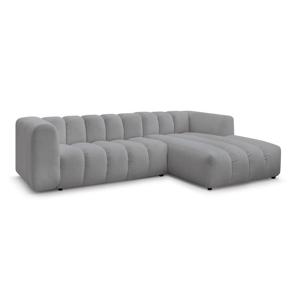 Gaiši pelēks stūra dīvāns (ar labo stūri/ar zvilni) Talia – Bobochic Paris-image-3