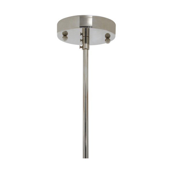 Sudraba krāsas metāla piekaramā lampa ar stikla abažūru ø 27 cm Ritz – Premier Housewares-image-4