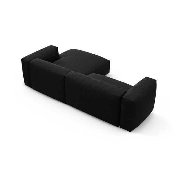 Melns salokāms modulārais stūra dīvāns (ar labo stūri/ar zvilni) – Micadoni -image-4