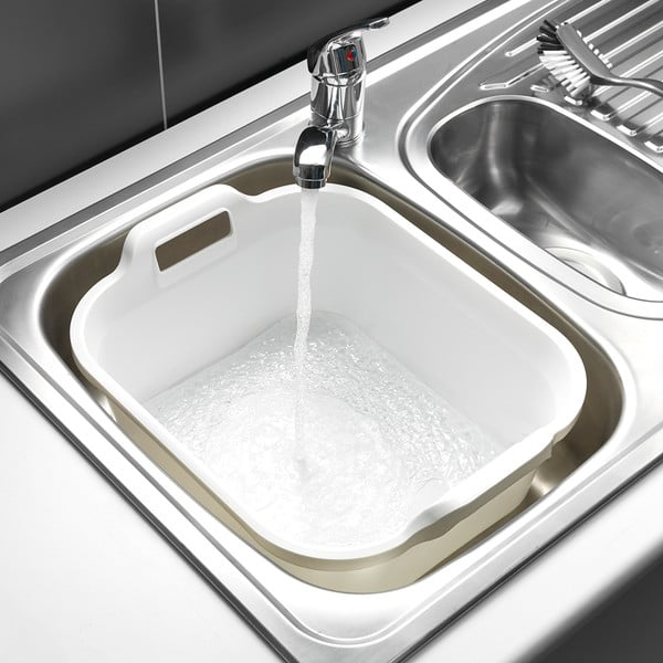 Balta plastmasas mazgāšanas bļoda ar diviem rokturiem 10 l Signature – Addis-image-1