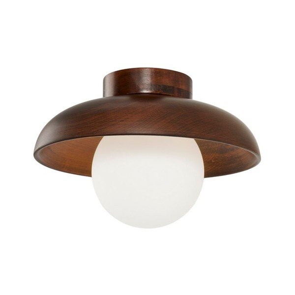 Brūna griestu lampa ar stikla abažūru ø 24 cm Elsa – Opviq lights