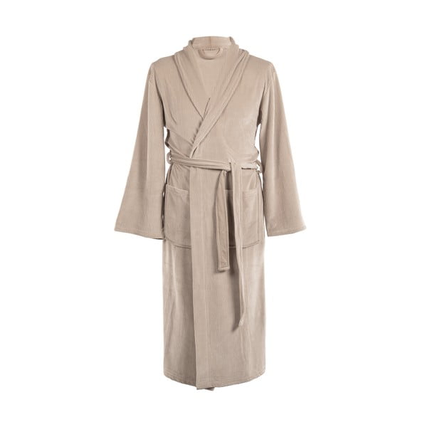 Pelēkbrūns mikroplīša halāts S/M Elena – Tiseco Home Studio