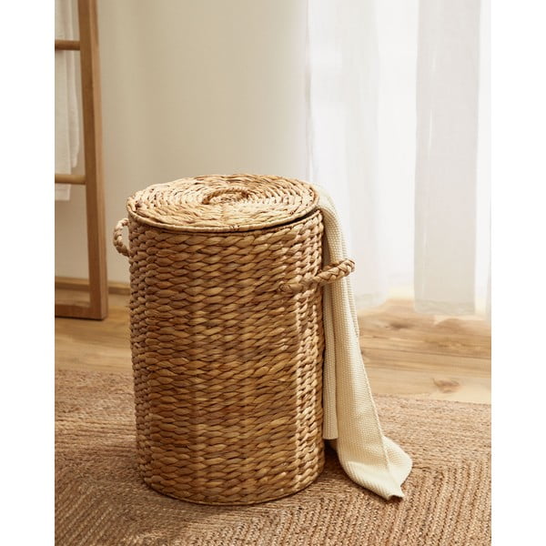 Dabīga toņa veļas grozs no ūdens hiacintes Yessira – Kave Home-image-1