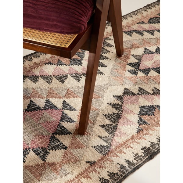 Pelēks ar rokām darināts džutas celiņa paklājs 80x200 cm Roya Parsa – Elle Decoration-image-2