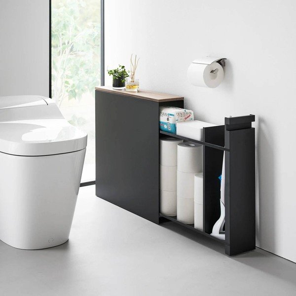 Melns metāla vannas istabas plaukts 14x55 cm Tower – YAMAZAKI-image-1