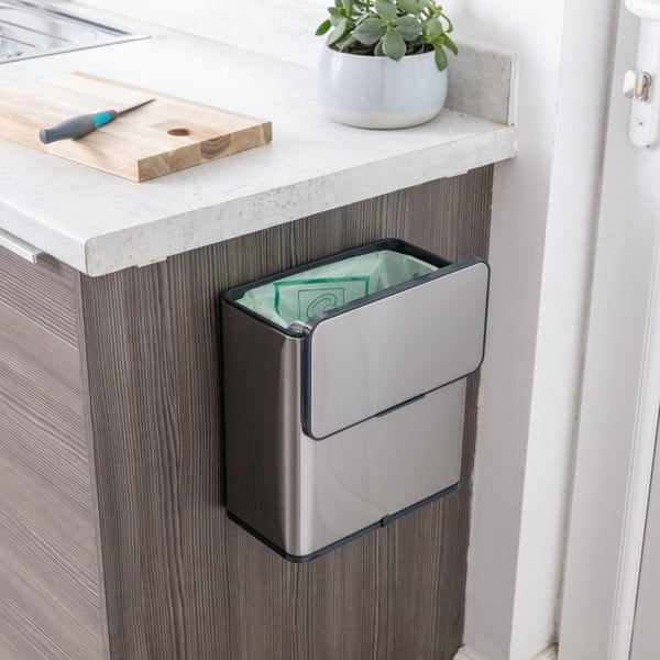 Kompostējamo atkritumu konteiners sudraba krāsā 7 l – Addis-image-1