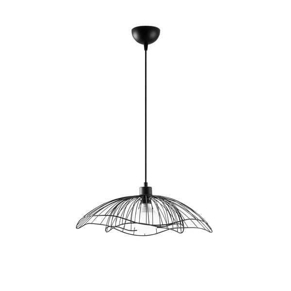 Melna piekaramā lampa ar metāla abažūru ø 50 cm Farac – Opviq lights-image-2