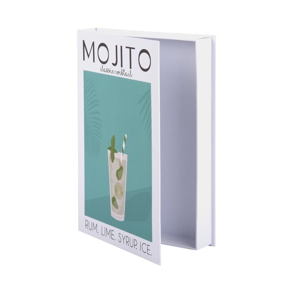 Balta/zaļa dekoratīva papīra uzglabāšanas kaste 18x4x25 cm Mojito – PT LIVING