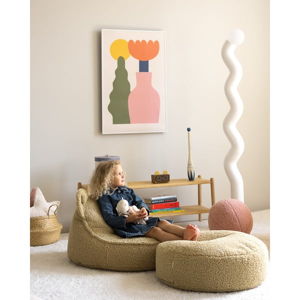 Zaļš bērnu sēžammaiss no buklē auduma Bear – Wigiwama-image-1