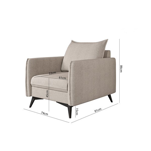 Bēšs atpūtas krēsls Juli Bis – Ropez-image-3