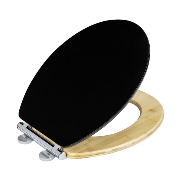 Tualetes poda sēdeklis ar automātisku aizvēršanos 37 x 44 cm Bambusa – Wenko-image-2