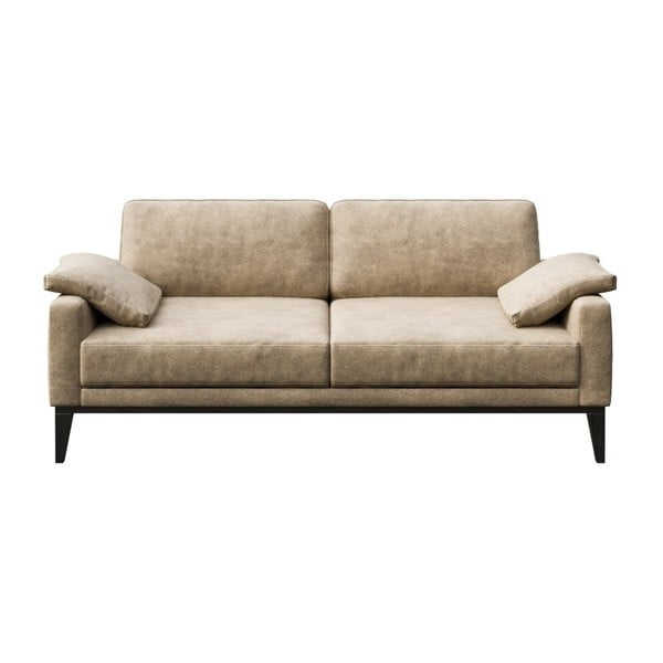 Bēšs ādas imitācijas dīvāns MESONICA Musso, 173 cm
