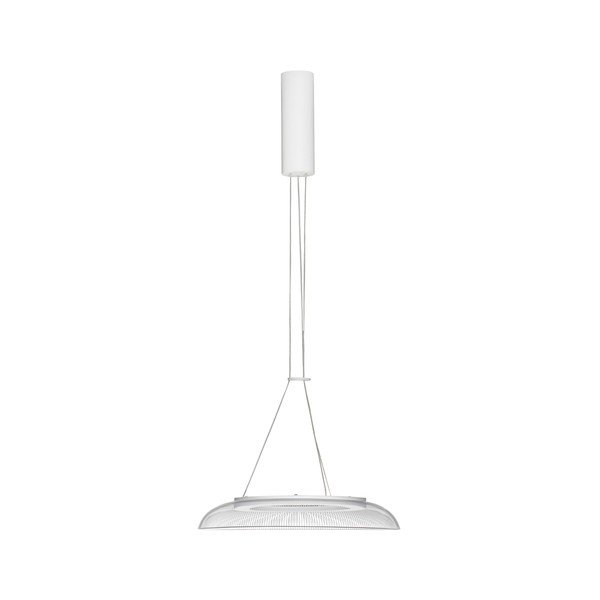 Matēti balta alumīnija LED piekaramā lampa ar akrila stikla abažūru ø 40 cm Mantle – Nova Luce
