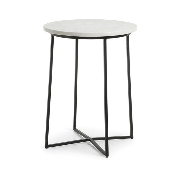 Apaļš sānu galdiņš ar marmora virsmu ø 41 cm Bryson – Kave Home