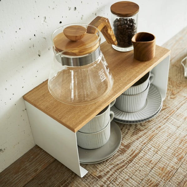 Balts/dabīga toņa metāla papildu virtuves plaukts 30,5x14 cm Tosca – YAMAZAKI-image-3