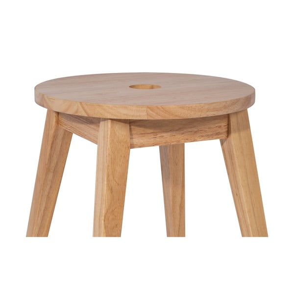 Gaiša dabīga toņa gumijkoka masīvkoka ķeblis Club – Bonami Essentials-image-2