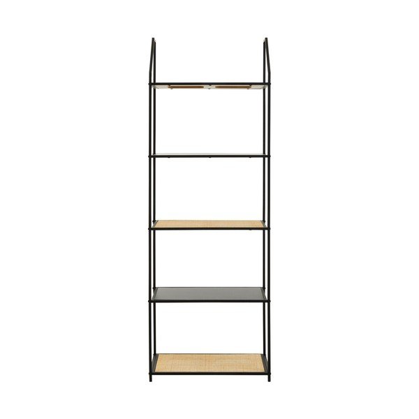 Melns/dabīga toņa metāla plaukts 61x179x34 cm Depok – Premier Housewares-image-4