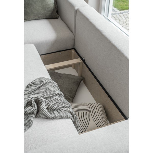 Krēmkrāsas izvelkamais stūra dīvāns (maināms stūris) Homely Tommy – Miuform-image-2