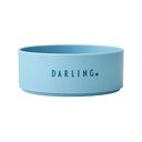 Gaiši zila bērnu bļoda Design Letters Mini Darling, ø 11 cm