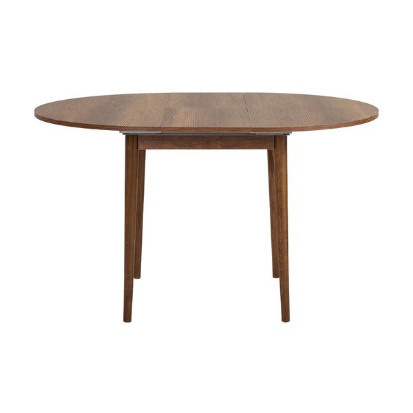 Apaļš izvelkams ēdamgalds ar papildu galda virsmu ar riekstkoka imitāciju ø 100 cm Viona – Kalune Design-image-4