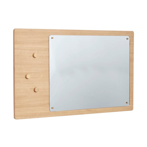 Sienas spogulis ar koka rāmi 80x50 cm Split – Hübsch-image-3