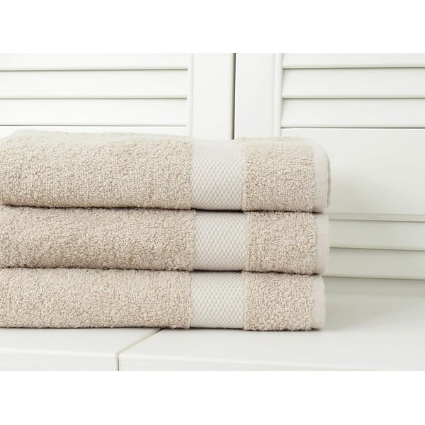 Bēšs frotē dvielis 50x100 cm Adria – B.E.S.-image-1