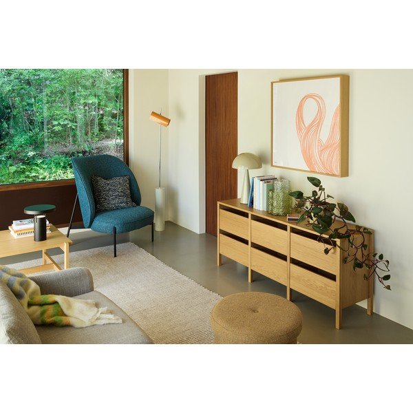 Dabīga toņa kumode ar ozolkoka imitāciju 150x65x40 cm Forma – Hübsch-image-4