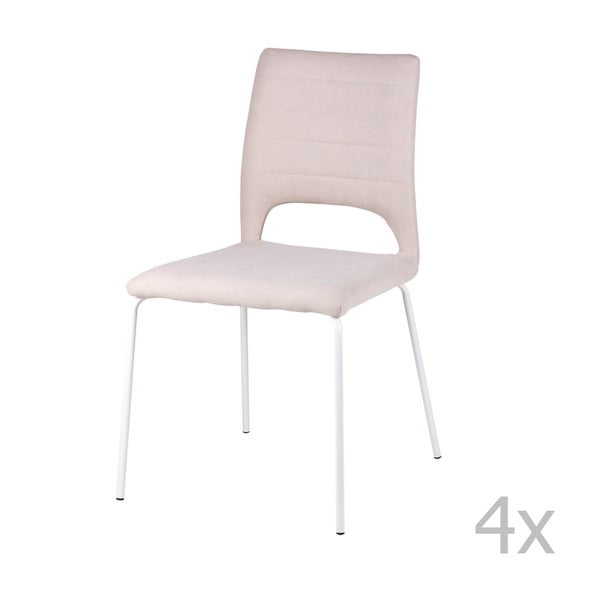 4 gaiši rozā ēdamistabas krēslu komplekts sømcasa Lena
