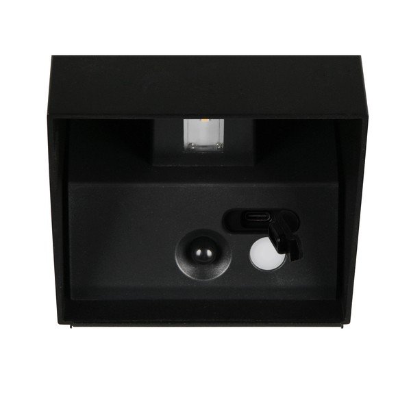 LED sienas āra gaismeklis ar kustības sensoru ar USB (augstums 10 cm) Genie – Trio-image-4