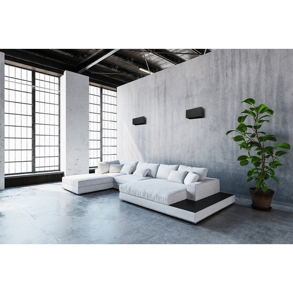 Melna sienas lampa Sollux Geo Maxi-image-3