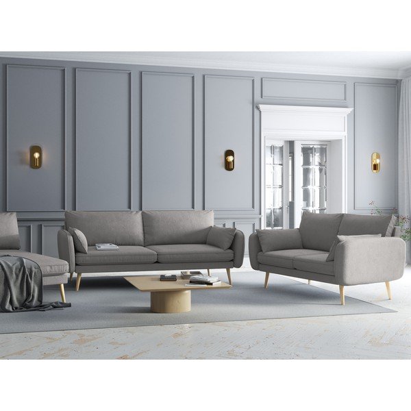 Pelēks divvietīgs dīvāns Kooko Home Lento, 158 cm-image-1