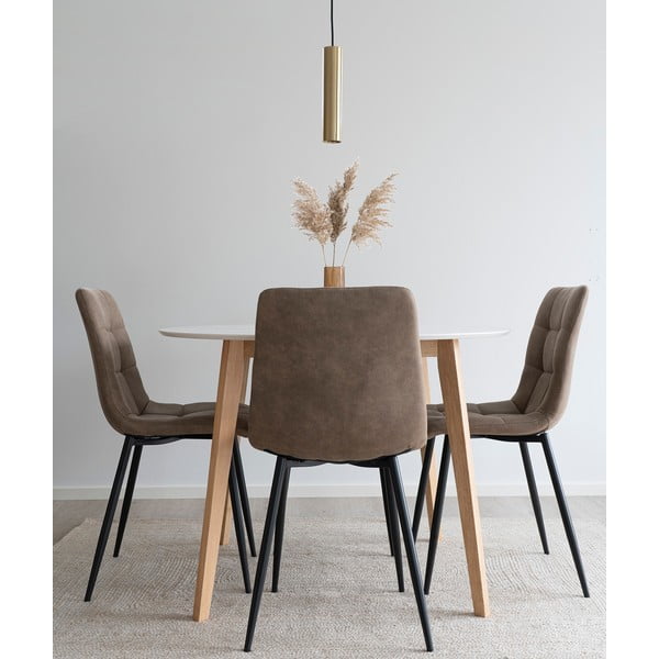 Gaiši brūni pusdienu krēsli (2 gab.) Moseby – Bonami Essentials-image-1