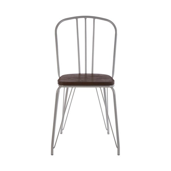 Pelēks/tumša dabīga toņa gobas masīvkoka pusdienu krēsls District – Premier Housewares-image-2