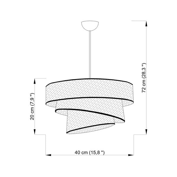 Rozā/zelta krāsas piekaramā lampa ar auduma abažūru ø 40 cm Couper – Opviq lights-image-3