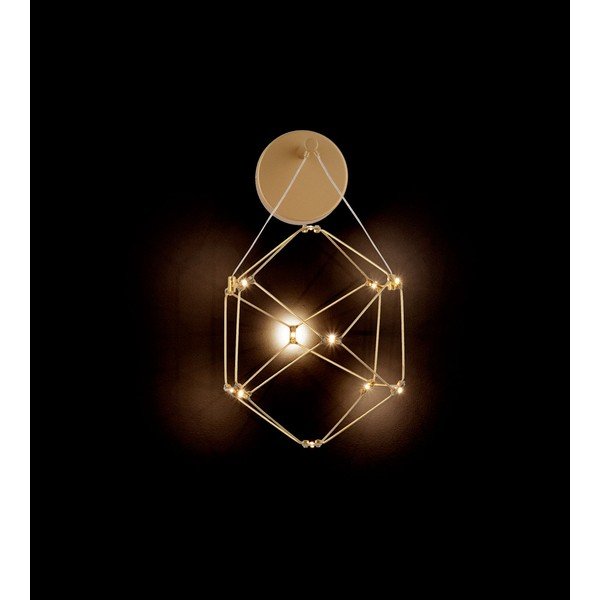 Zelta krāsas alumīnija LED sienas lampa Nebula – Nova Luce-image-3