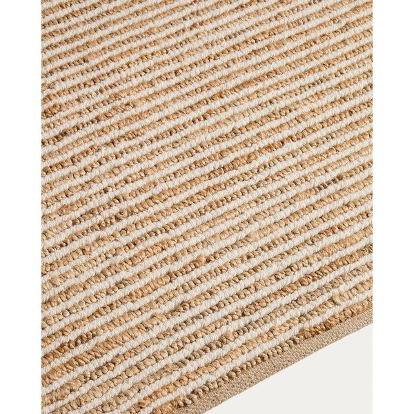 Dabīga toņa ar rokām darināts džutas paklājs 160x230 cm Derule – Kave Home-image-1