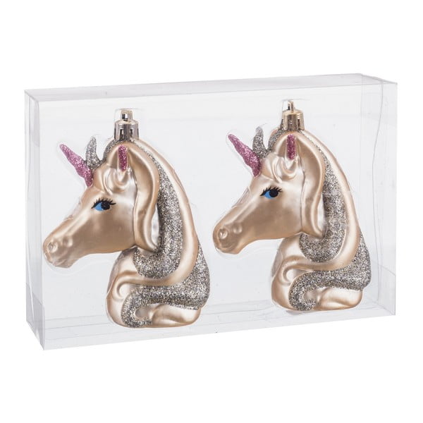 Ziemassvētku eglītes rotājumi (2 gab.) 10 cm Unicorn – Casa Selección