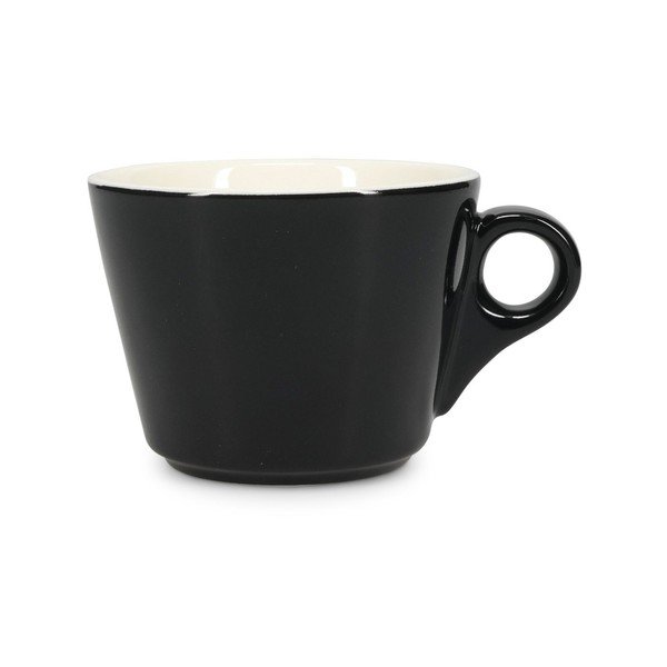 Melna kapučīno porcelāna tasīte 160 ml Barista – BonBistro