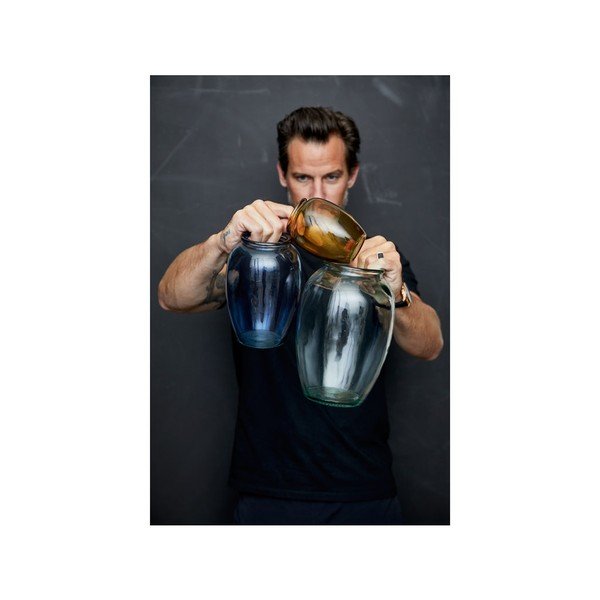 Zaļa stikla vāze Bitz Kusintha, ø 17,5 cm-image-3