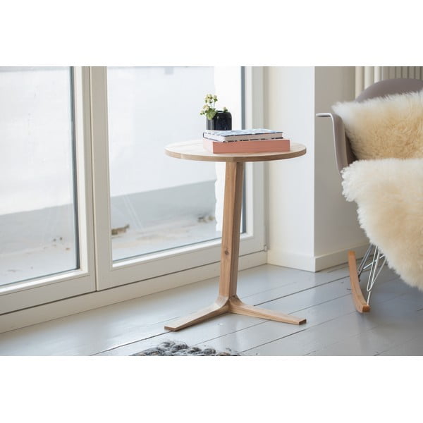 Apaļš akācijas masīvkoka kafijas galdiņš ø 40 cm Acina – Wenko-image-3