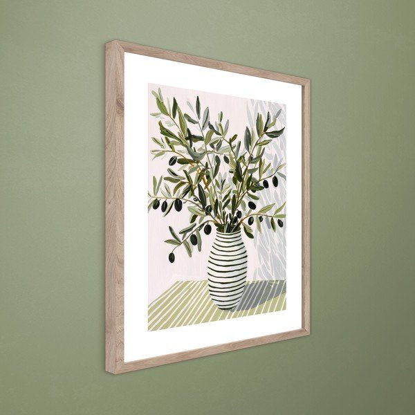 Drukāta glezna ar rāmi 40x50 cm Olive Bunch II – Styler-image-3