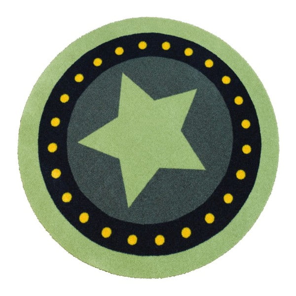 Bērnu zaļš paklājs Zala Living Deko Star, ⌀ 100 cm