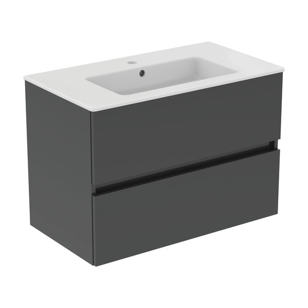 Pelēks piekarams skapītis zem izlietnes 80x55 cm Eurovit+ – Ideal Standard-image-3